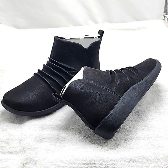 CLARKS CLOUDSTEPPERS●SILLIAN GEMMA BLACK ANKLE BOOTS■LADIES 8 ●WIDE●NWB●CUTE● - Picture 12 of 16
